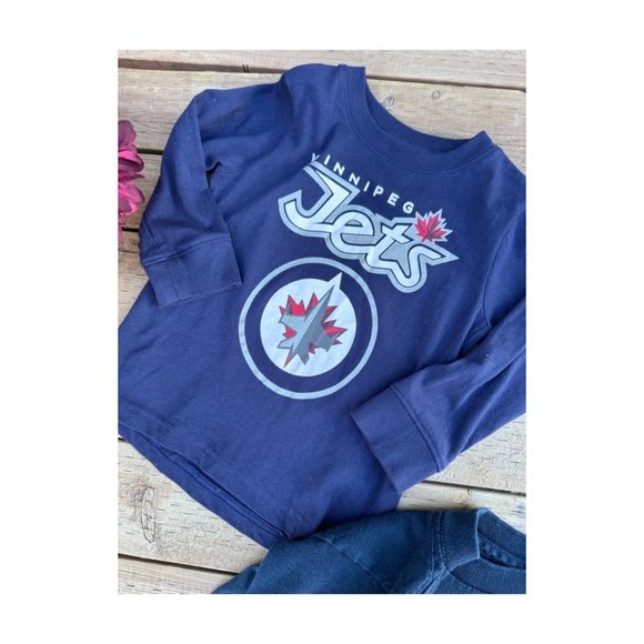 Winnipeg Jets Toddler Bundle of 2 Tee Shirt T-Shirt Long Sleeve Short Sleeve Sz - Picture 5 of 6